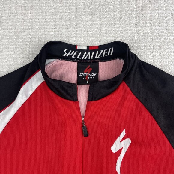 Vintage Specialized Cycling shirt Jersey Black & Red Retro bike Men Size Large - Picture 7 of 16
